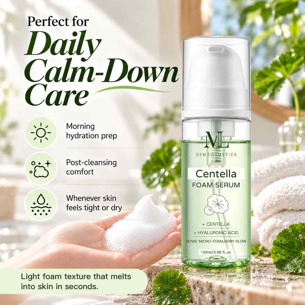 Centella Foam Serum Soothing Strengthening Refreshing MLXL OEM COSMETIC Tailor Made Production Private Label Service